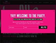 Tablet Screenshot of hellofearless.com